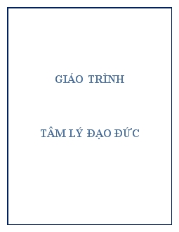 Giáo trình tâm lý đạo đức