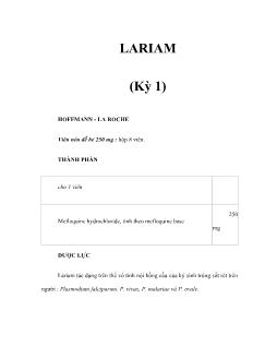 Lariam (kỳ 1)