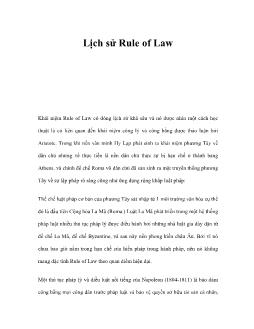 Lịch sử Rule of Law