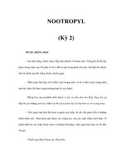 Nootropyl (kỳ 2)