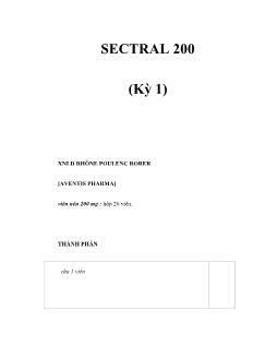 Sectral 200 (kỳ 1)