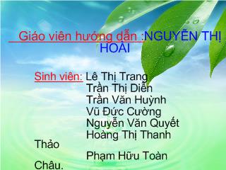 Thảo luận Dược liệu chứa alcaloid có nhân indol