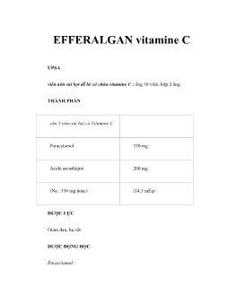 Thuốc Efferalgan vitamine c