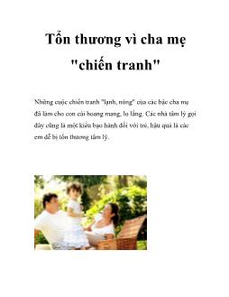 Tổn thương vì cha mẹ 