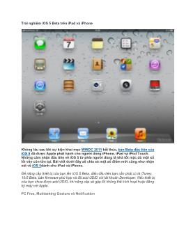 Trải nghiệm iOS 5 Beta trên iPad và iPhone