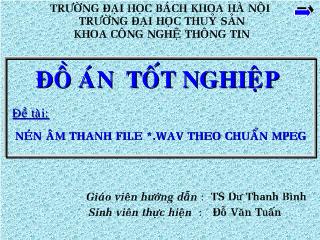 Đề tài Nén âm thanh file *.wav theo chuẩn mpeg