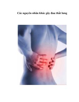 Các nguyên nhân khác gây đau thắt lưng