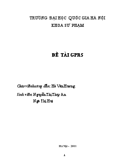 Đề tài Mạng gprs