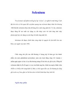 Dược học Selenium