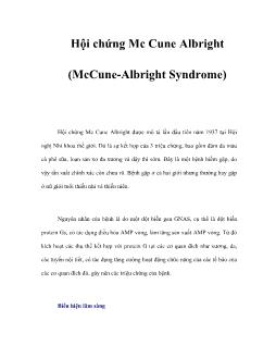 Hội chứng MC cune albright (mccune-Albright syndrome)