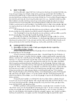 Quan điểm của Marx- Lenin về mối quan hệ giữa dân tộc và giai cấp