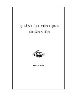 Quản lí tuyển dụng nhân viên