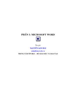 Tìm hiểu Phần mềm Microsoft Winword