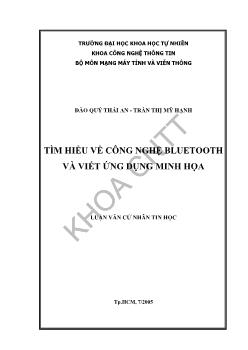 Tìm hiểu về công nghệ Blutooth và viết ứng dụng minh họa