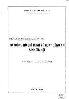 Tư tưởng Hồ Chí Minh về hoạt động an sinh xã hội