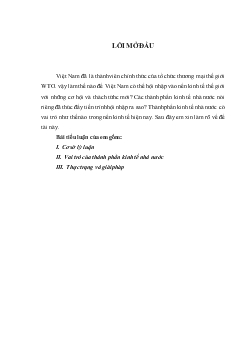 Vai trò của thành phần kinh tế nhà nước - Thực trạng và giải pháp