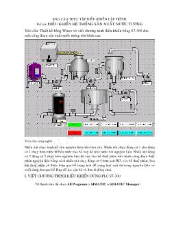 Báo cáo Điều khiển hệ thống sản xuất nước tương