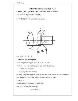 Đồ án Thiết kế động lực học máy