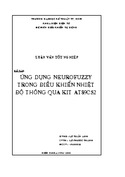 Đồ án Ứng dụng neurofuzzy trong điều khiển nhiệt độ thông qua kit at89c52