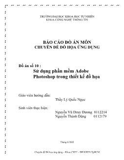 Sử dụng phần mềm Adobe Photoshop trong thiết kế đồ họa