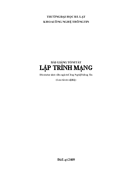 Bài giảng lập trình mạng