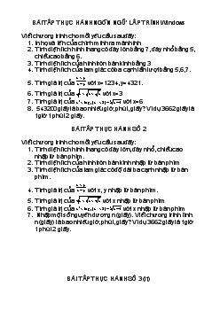 Bài tập thực hành ngôn ngữ lập trình windows