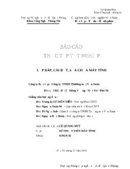 Báo cáo Lắp ráp, cài đặt, sửa chữa máy tính Công ty TNHH thương mại Vạn Xuân