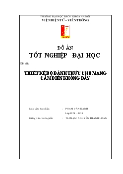 Đề tài Thiết kế bộ đánh thức cho mạng cảm biến không dây