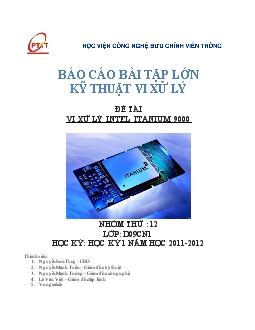 Đề tài Vi xử lý intel itanium 9000