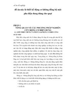 Đồ án Thiết kế động cơ không đồng bộ một pha điện dung dùng cho quạt