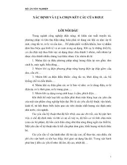 Đồ án Xác định và lựa chọn kết cấu của rơle