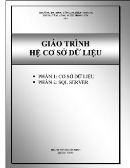 Giáo trình hệ cơ sở dữ liệu