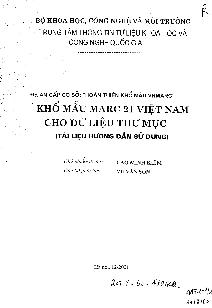 Khổ mẫu marc 21 Việt Nam cho dữ liệu thư mục