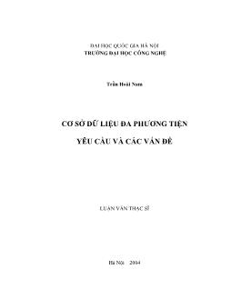 Luận văn Cơ sở dữ liệu đa phương tiện yêu cầu và các vấn đề