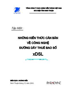 Những kiến thức căn bản về công nghệ đường dây thuê bao số