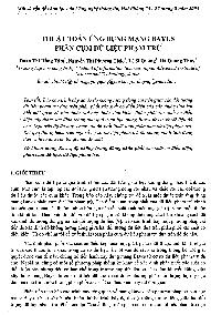 Thuật toán ứng dụng mạng bayes phân cụm dữ liệu phạm trù