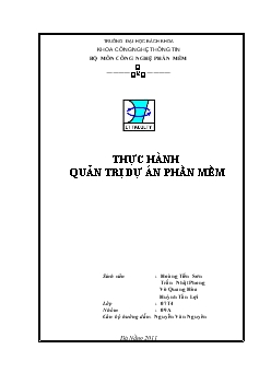 Thực hành quản trị dự án phần mềm