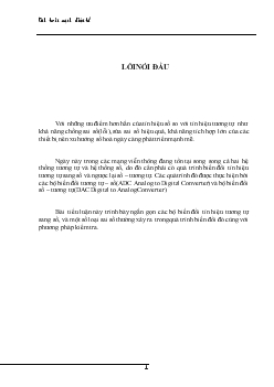 Tiểu luận Các bộ biến đổi tín hiệu tương tự sang số, và một số loại sai số thường xảy ra trong quá trình biến đổi đó cùng với phương pháp kiểm tra