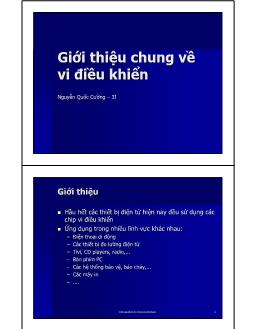 Bài giảng Lập trình vi điều khiển