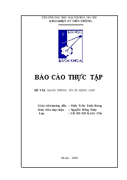 Báo cáo Mạng thông tin di động gsm