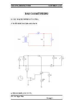 Các mạch chỉnh lưu 1 pha