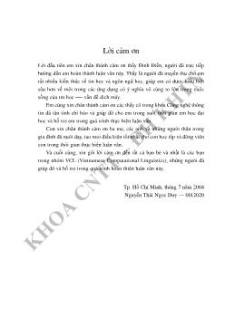 Các quan niệm về hình vị và từ trong Tiếng Việt