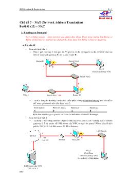 Chủ đề 7 – NAT (Network Address Translation) Buổi 01 (12) – NAT