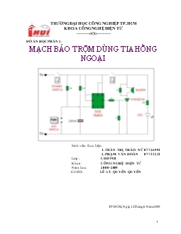 Đề tài Mạch báo trộm dùng tia hồng ngoại