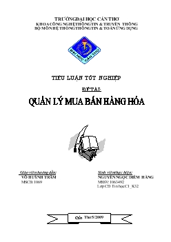 Đề tài Quản lý mua bán hàng hóa