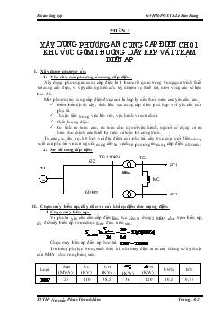 Đồ án Cung cấp điện cho 1 khu vực gồm 1 đường dây kép và 1 trạm biến áp
