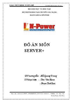 Đồ án Môn server+