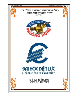 Đồ án Thiết kế cấp điện cho xưởng sửa chữa cơ khí