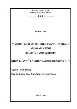 Đồ án Tìm hiểu dịch vụ tên miền trong hệ thống mạng máy tính