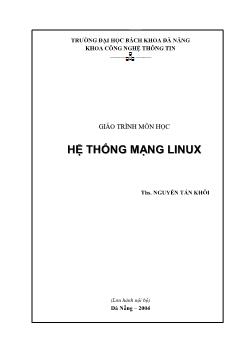 Giáo trình môn học hệ thống mạng linux